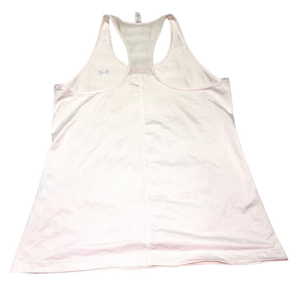 Under Armour Women’s Medium Light Pink Racer Back Exercise Tank Top - Picture 2 of 6